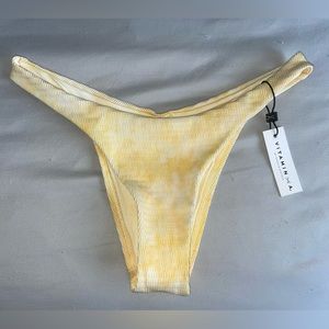 Vitamin A Swim California High Leg Bikini Bottom In Yellow - Size 6/S - BNWT